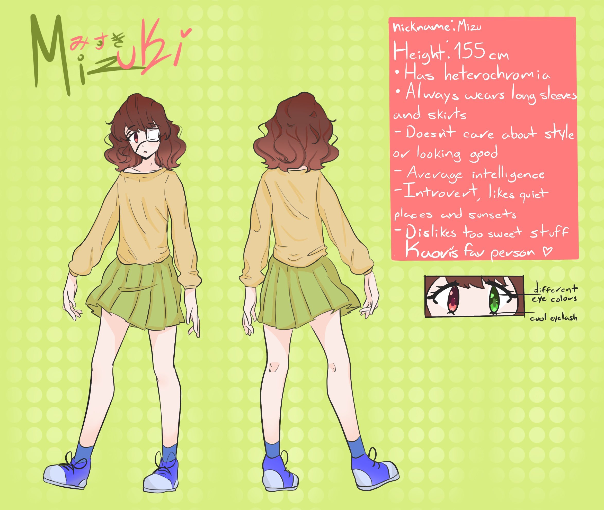 Mizuki ref sheet